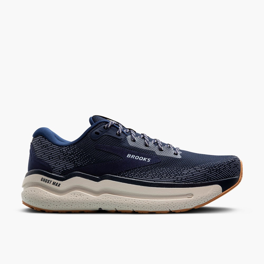 Chaussures Running Route Brooks Ghost Max 2 Bleu Marine Grise Homme | TXB-8213994